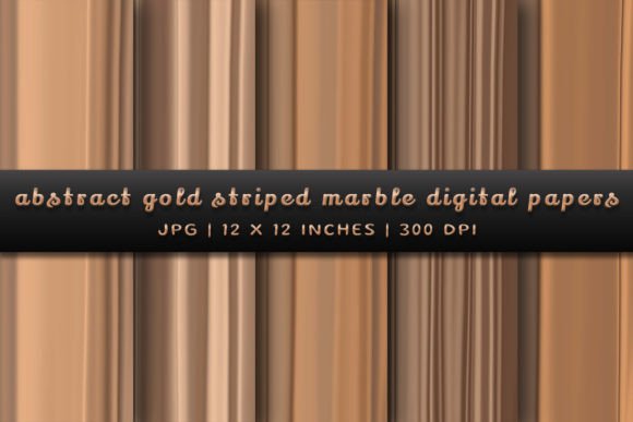 Abstract Gold Striped Marble Backgrounds for Design