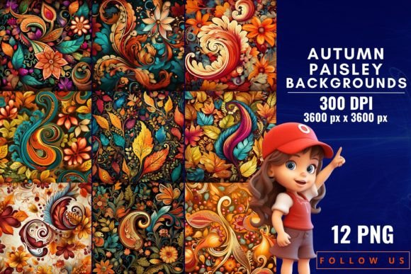 Autumn Paisley Backgrounds: Your Digital Seasonal Canvas