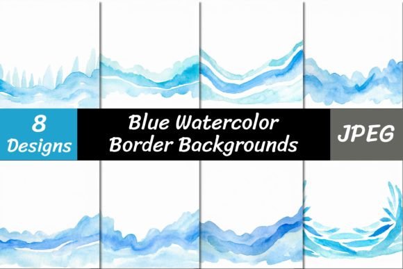 Blue Watercolor Border Backgrounds: A Fresh Frame for Your Work