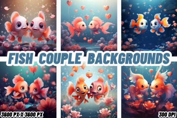 Fish Couple Backgrounds: Infuse Your Projects with Underwater Charm