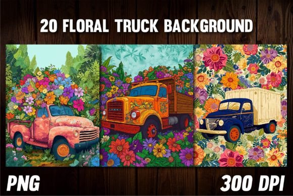 Floral Truck Backgrounds for Covers: A Design Asset Deep Dive