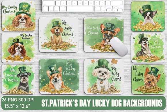 Irish Charm Meets Canine Cuteness: St. Patrick's Day Lucky Dog Backgrounds