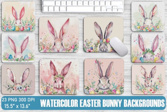 Springtime Design: Using Easter Bunny with Flowers Backgrounds