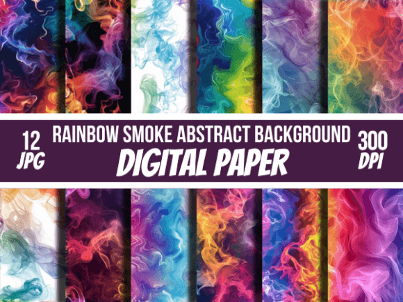 Unleash Vibrant Creativity with Rainbow Smoke Abstract Paper Backgrounds