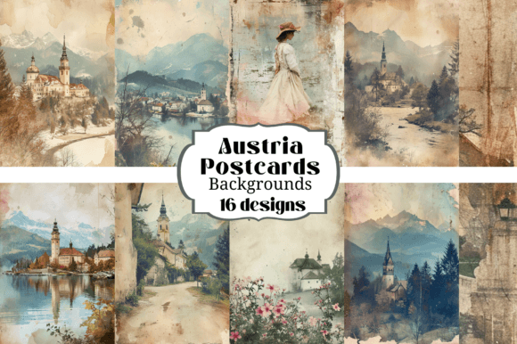 Unlock Timeless Elegance: 16 Vintage Austria Postcard Backgrounds