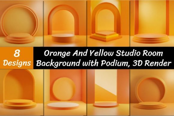 Warm Up Your Visuals with Orange and Yellow Studio Backgrounds