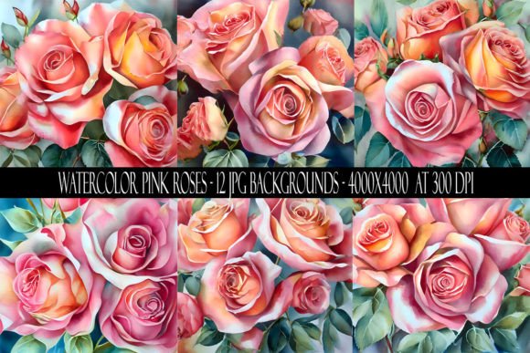 Watercolor Pink Rose Backgrounds: A Designer's Asset
